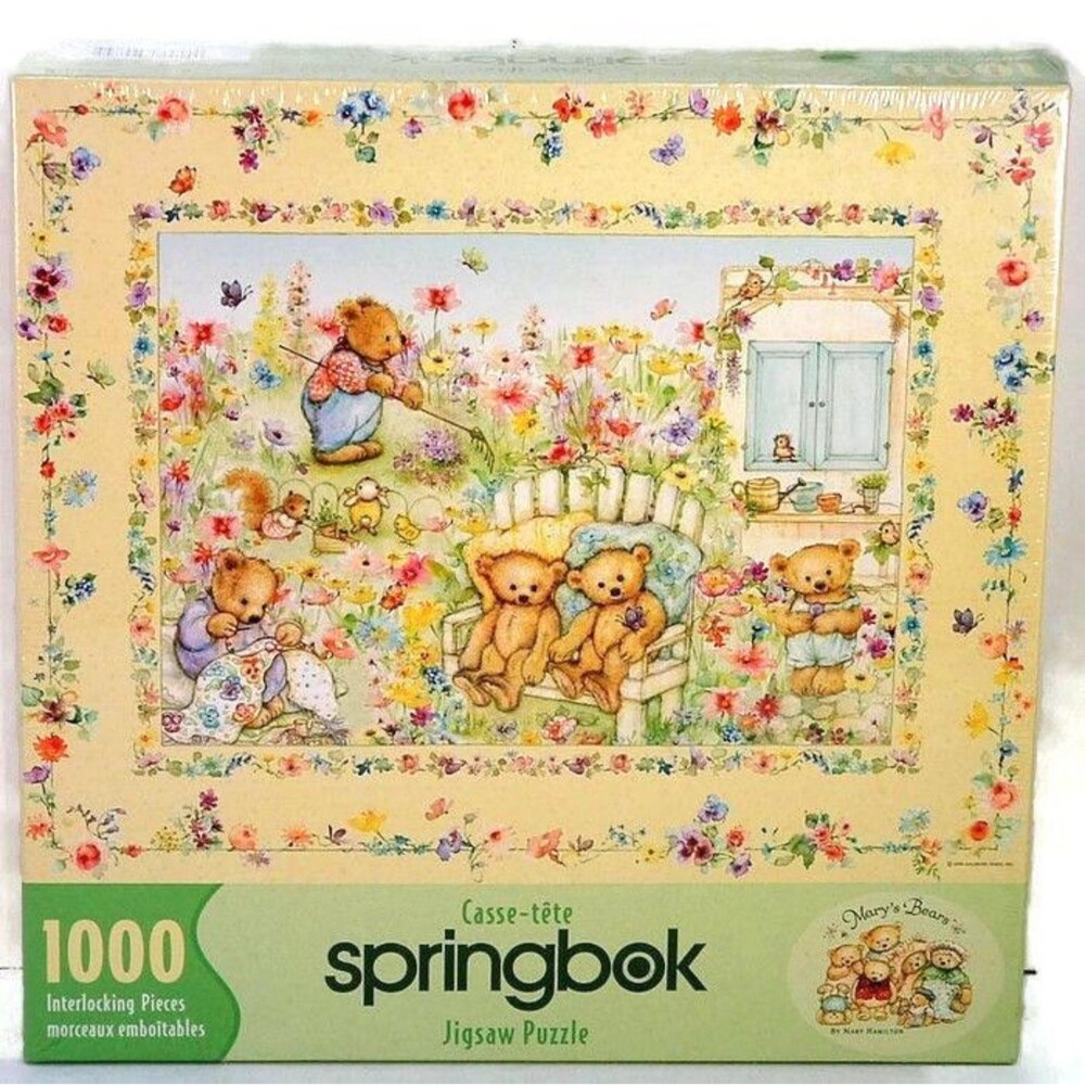 Springbok Mary's Bears in the Garden 1000pc Puzzle NEW